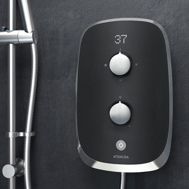 GRADE A1 - Aqualisa eMOTION 10.5kW Grey Electric Shower
