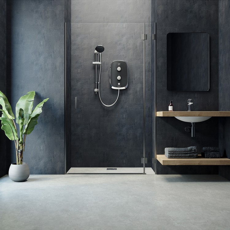 GRADE A1 - Aqualisa eMOTION 8.5kW Grey Electric Shower