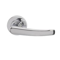Internal Silver Polished Chrome Lever Door Handle with Latch and Hinges Pack - 75mm Latch - Morava - XL Joinery