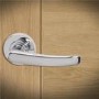 Internal Silver Polished Chrome Lever Door Handle with Latch and Hinges Pack - 75mm Latch - Morava - XL Joinery