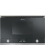 Smeg MP122N Linea 21L Black Glass Microwave with Grill and side opening door -320mm depth