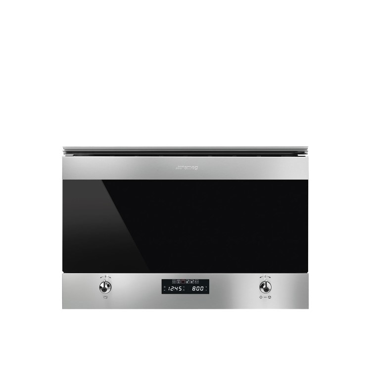 Smeg Classic Built-In Microwave and Grill - Stainless Steel