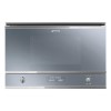 Smeg Cucina 22L 850W Built-in Microwave with Grill - Silver Glass