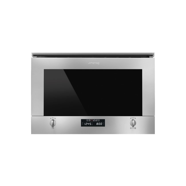 Smeg Cucina Built-In Microwave with Grill - Stainless Steel