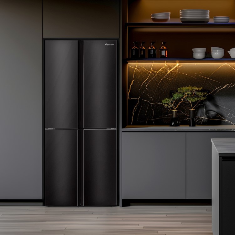 Fridgemaster 427 Litre Four Door American Fridge Freezer - Black