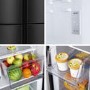 Fridgemaster 427 Litre Four Door American Fridge Freezer - Black