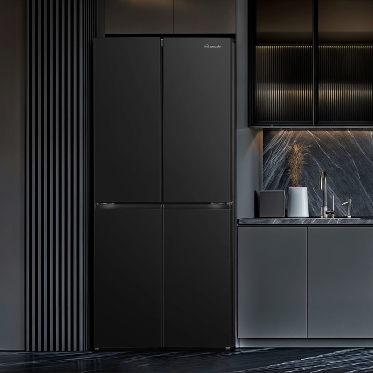 Fridgemaster 427 Litre Four Door American Fridge Freezer - Black