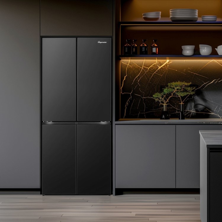 Fridgemaster 427 Litre Four Door American Fridge Freezer - Black