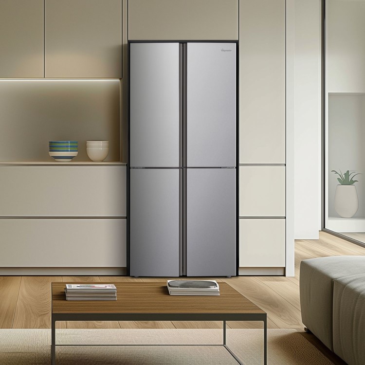 Fridgemaster 427 Litre Four Door American Fridge Freezer - Silver