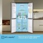 Fridgemaster 427 Litre Four Door American Fridge Freezer - Silver