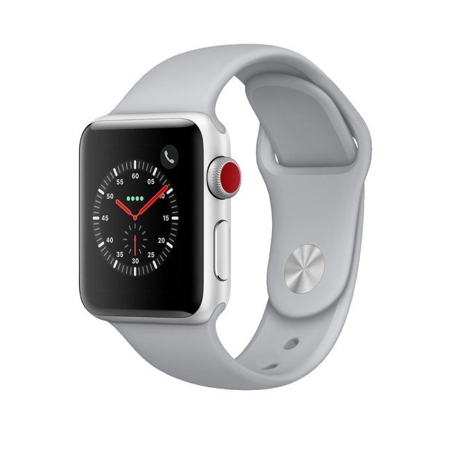 Grade A Apple Watch Sport Series 3 GPS + Cellular 38mm Silver Aluminium Case with Fog Sport Band