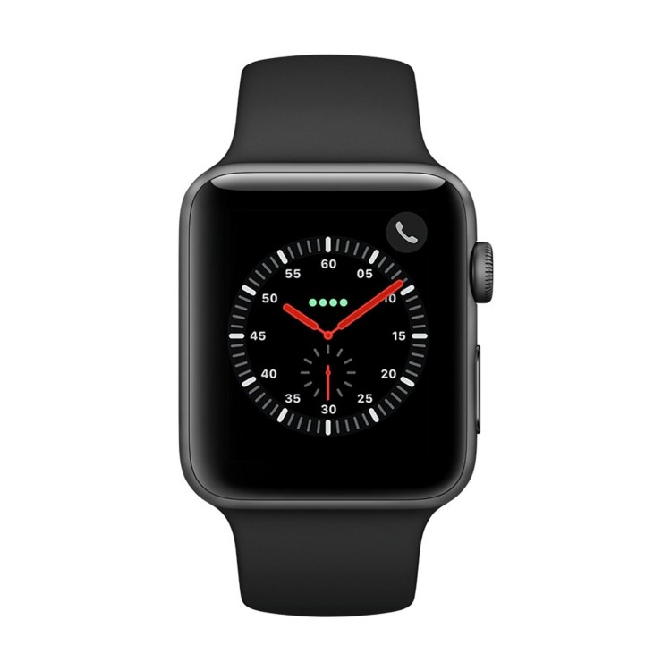 Grade B Apple Watch Sport Series 3 GPS + Cellular 42mm Space Grey Aluminium Case with Black Sport Band