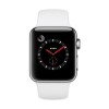 Apple Watch Series 3 GPS + Cell 38mm Stainless Steel Case with Soft White Sport Band