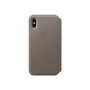 Apple iPhone X Leather Folio - Taupe