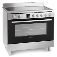 Refurbished Montpellier MR90CEMX 90cm Electric Range Cooker with Ceramic Hob Stainless Steel