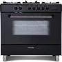 Refurbished Montpellier MR91DFMK 90cm Dual Fuel Range Cooker Black