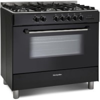 Refurbished Montpellier MR91DFMK 90cm Dual Fuel Range Cooker Black