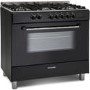 Refurbished Montpellier MR91DFMK 90cm Dual Fuel Range Cooker Black