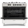 Refurbished Montpellier MR91DFMX 90cm Single Cavity Dual Fuel Range Cooker Stainless Steel