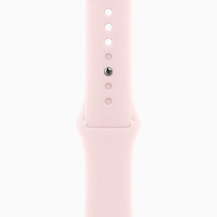 Refurbished Apple Watch Series 9 GPS 45mm Pink Aluminium Case with Light Pink Sport Band - S/M