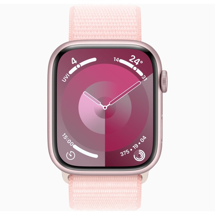 Apple Watch Series 9 GPS 41mm Pink Aluminium Case with Light Pink Sport Loop