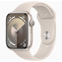 Apple Watch Series 9 GPS 41mm Starlight Aluminium Case with Starlight Sport Band - M/L Apple Watch Series 9 GPS 41mm Starlight Aluminium Case with Starlight Sport Band - M/L