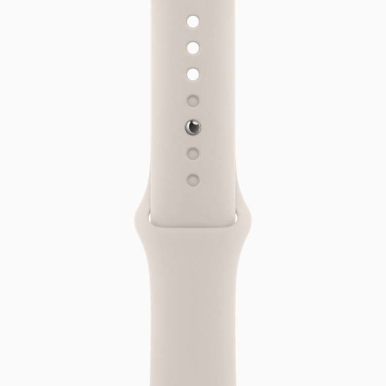 Apple Watch Series 9 GPS 41mm Starlight Aluminium Case with Starlight Sport Band - M/L