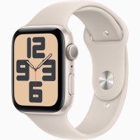 Refurbished Apple Watch SE 2023 GPS 44mm Starlight Aluminium Case with Starlight Sport Band - M/L Refurbished Apple Watch SE 2023 GPS 44mm Starlight Aluminium Case with Starlight Sport Band - M/L