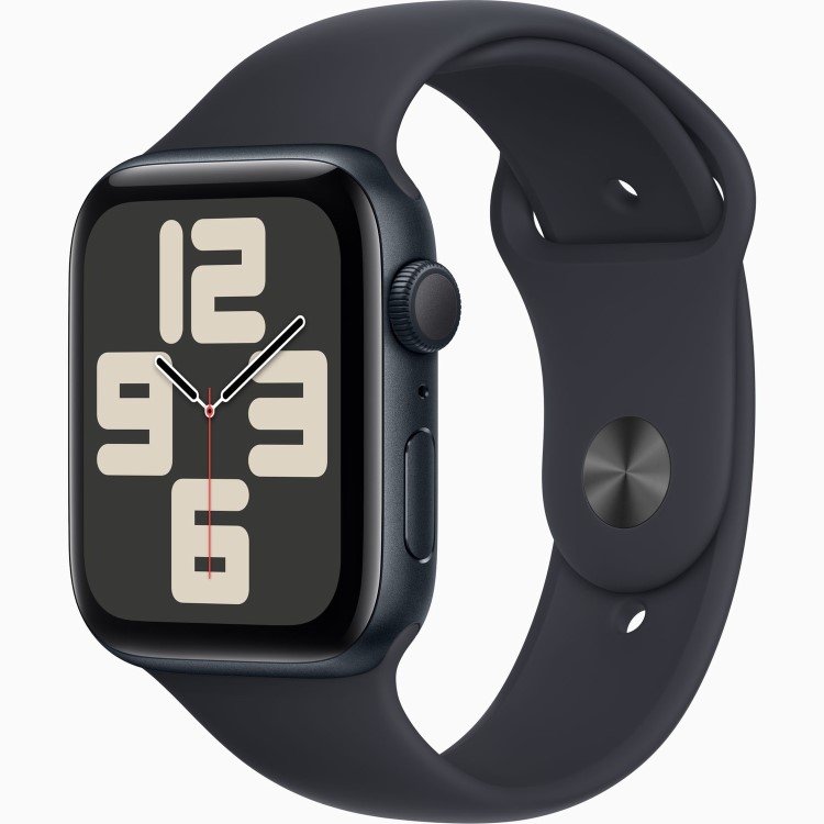 Refurbished Apple Watch SE 2023 GPS 44mm Midnight Aluminium Case with Midnight Sport Band - M/L