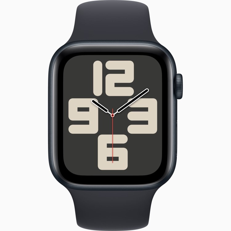 Refurbished Apple Watch SE 2023 GPS 44mm Midnight Aluminium Case with Midnight Sport Band - M/L