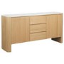 Large White Marble Ceramic and Oak Sideboard - Malia
