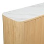 Large White Marble Ceramic and Oak Sideboard - Malia