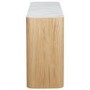 Large White Marble Ceramic and Oak Sideboard - Malia