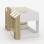White and Oak Mid Sleeper Cabin bed with Storage - Marcel