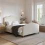 Beige Upholstered Double Side-Lift Ottoman Storage Bed with Legs - Marie
