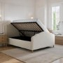 Beige Upholstered Double Side-Lift Ottoman Storage Bed with Legs - Marie