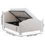 Beige Upholstered Double Side-Lift Ottoman Storage Bed with Legs - Marie