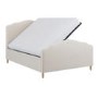 Beige Upholstered Double Side-Lift Ottoman Storage Bed with Legs - Marie