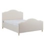 Beige Chenille King Side-Lift Ottoman Storage bed with Legs - Marie