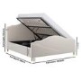 Beige Chenille Super King Side-Lift Ottoman Storage bed with Legs - Marie