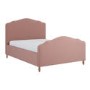 Pink Chenille Double Side-Lift Ottoman Storage bed with Legs - Marie