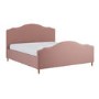 Pink Chenille Super King Side-Lift Ottoman Storage bed with Legs - Marie