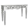 Aurora Boutique Corinthia Silver Painted Dressing Table with Mirrored Table Top