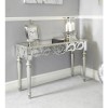 Aurora Boutique Corinthia Silver Painted Dressing Table with Mirrored Table Top