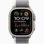 Apple Watch Ultra 2 GPS + Cellular 49mm Titanium Case with Green/Grey Trail Loop - S/M