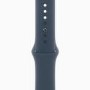 Apple Watch Series 9 GPS + Cellular 41mm Silver Stainless Steel Case with Storm Blue Sport Band - M/L