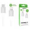 AA CHARGE-IT 1 Metre USB-C to Lightning Cable White