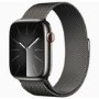 Apple Watch Series 9 GPS + Cellular 41mm Graphite Stainless Steel Case with Graphite Milanese Loop