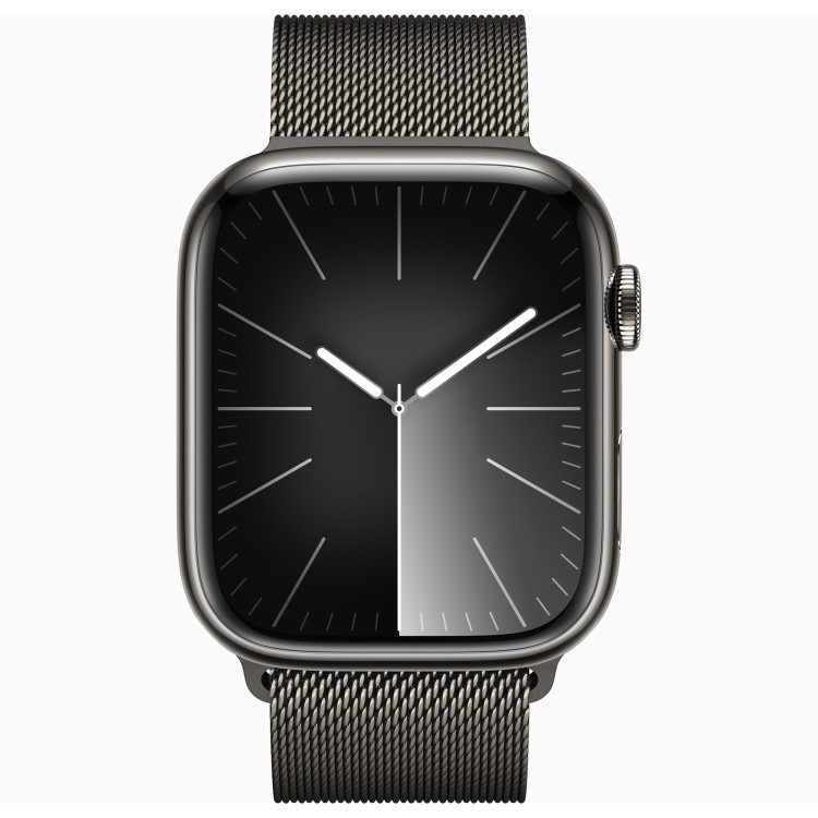 Apple Watch Series 9 GPS + Cellular 41mm Graphite Stainless Steel Case with Graphite Milanese Loop
