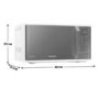 Samsung MS23K3513AW 23L Solo Microwave - White